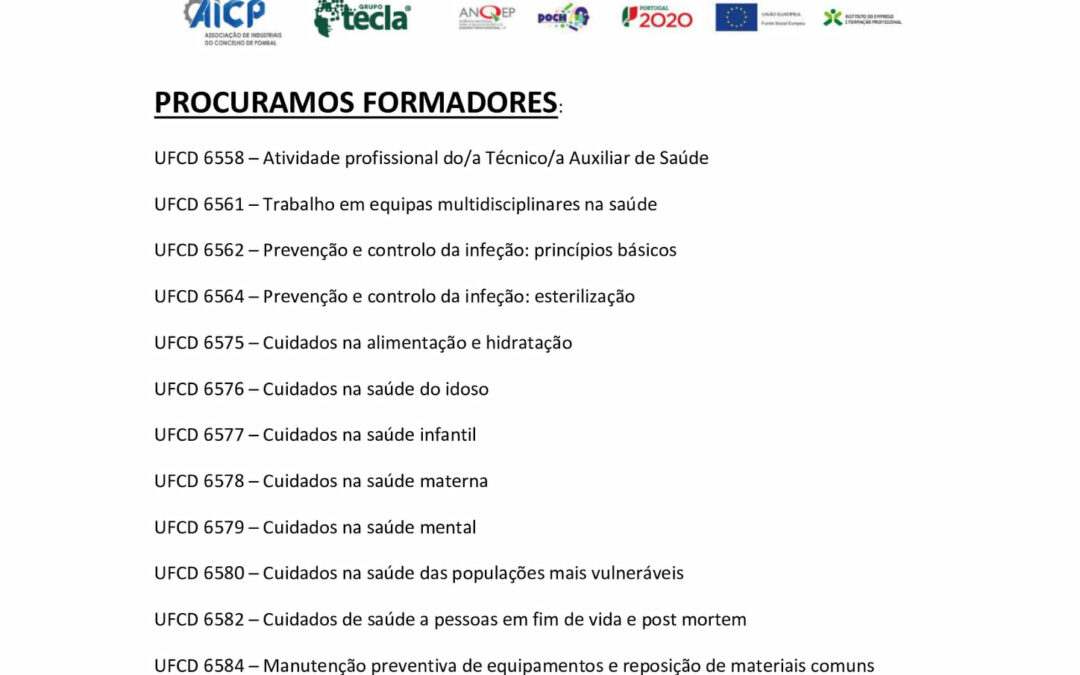 Procura-se Formadores: